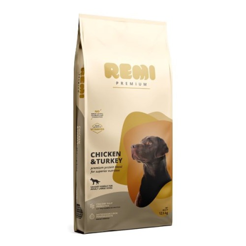 Remi Premium Adult Large Breed cu Pui și Curcan